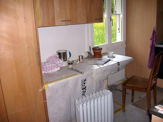 Küche während dem Bau